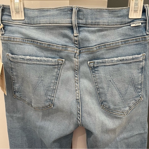 NWT Mother Denim Light Wash Limited Edition Insider Crop Step Fray Jeans 27 - Picture 7 of 9